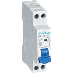 Chint - Disjoncteur magnétothermique compact 1p+n 1 module 25a 6ka - 190260