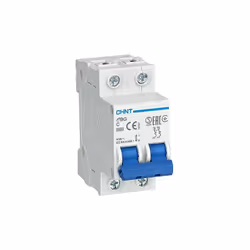 Disjoncteur résidentiel bipolaire 6kA EBG-2 de Chint Electric Pour montage sur rail DIN Occupe 2 modules Courbe de déclenchem ...