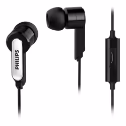 Philips Casque avec Micro SHE1405BK/10, Avec fil, 20 - 20000 Hz, Appels/Musique, Écouteurs, Noir