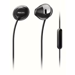 Philips Casque avec Micro SHE4205BK/00, Avec fil, Appels/Musique, 9 - 23000 Hz, Casque, Noir, Argent