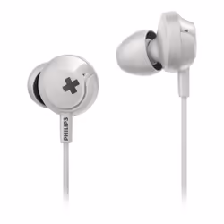 Philips Casque avec Micro SHE4305WT/00, Avec fil, 9 - 23000 Hz, Musique, 12 g, Casque, Blanc