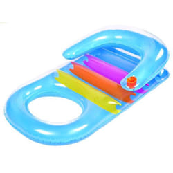 JILONG JL026079NPF flotteur de plage et de piscine Bleu, Rouge, Transparent, Jaune Vinyl Fauteuil flottant