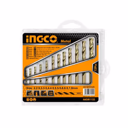 Ingco AKDB1125, Perceuse, Ensemble de forets, Rotation vers la droite, Métal, Blister, 12 pièce(s)