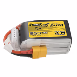 Tattu TAA8504S13X6, 850 mAh, Lithium Polymère (LiPo), 14,8 V, Noir, Rouge, Blanc, Jaune, 1 pièce(s), Haut