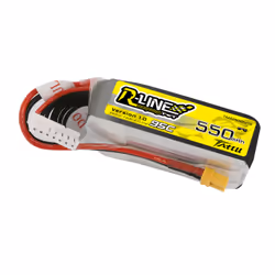 Tattu TAA5506S95XT3, 550 mAh, Lithium Polymère (LiPo), 22,2 V, Noir, Rouge, Blanc, Jaune, 1 pièce(s), Haut