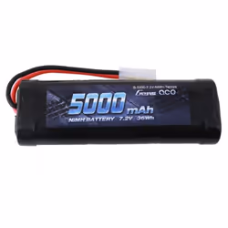 Gens ace B-5000-7.2V-NIMH-TAMIYA, Batterie, Noir