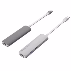SilverHT 17123, USB 3.2 Gen 1 (3.1 Gen 1) Type-C, Gris, Blanc, HDMI, USB 3.2 Gen 1 (3.1 Gen 1) Type-A, USB 3.2 Gen 1 (3.1 Gen ...