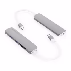 SilverHT 17123 station d'accueil USB 3.2 Gen 1 (3.1 Gen 1) Type-C Gris, Blanc
