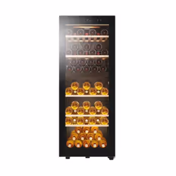 Haier Wine Bank 50 Serie 5 HWS79GDG, Refroidisseur de vin compresseur, Pose libre, 79 bouteille(s), G, Noir, Noir