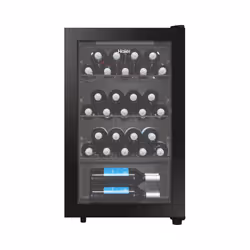 Haier Wine Bank 50 Serie 3 HWS31GGE, Refroidisseur de vin compresseur, Pose libre, 31 bouteille(s), G, Noir, Noir