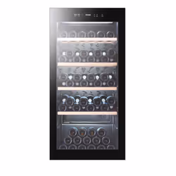 Haier Wine Bank 60 Serie 3 WS105GA, Refroidisseur de vin compresseur, Pose libre, 105 bouteille(s), G, Noir, Noir