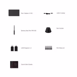 HUION H1161 tablette graphique Noir 5080 lpi 279,4 x 174,6 mm USB - Vue supplémentaire 2