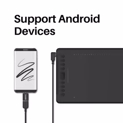 HUION H1161 tablette graphique Noir 5080 lpi 279,4 x 174,6 mm USB - Vue supplémentaire 4