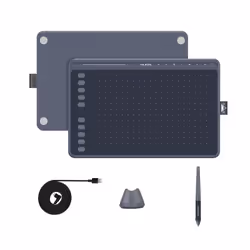 HUION HS611, Avec fil, 5080 lpi, 258,4 x 161,5 mm, USB, 1 cm, Noir