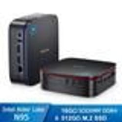 Blackview MP60 Mini PC - RAM 16Go Stockage 512 Go M.2 SSD Windows 11 Pro WiFi 2.4G+5G Intel Alder Lake N95 3.40 GHz - Noir