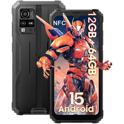 Blackview BV4800 SE Smartphone Incassable Android 15 6.565100mAh12Go+64Go/2To16MP+8MP Dual SIM NFC Face ID - Noir