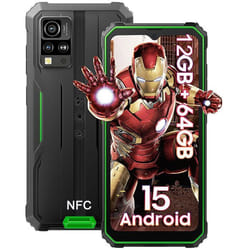 Blackview BV4800 SE Smartphone Incassable Android 15 6.565100mAh12Go+64Go/2To16MP+8MP Dual SIM NFC Face ID - Vert