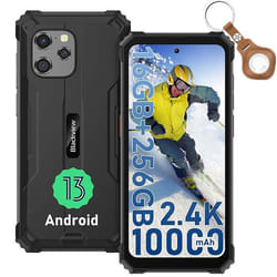 Blackview BV8900 Pro Téléphone Portable Incassable Android 13 65 16Go+256Go Caméra 64MP 10000mAh IP68 NFC Avec UWB - Noir