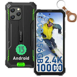 Blackview BV8900 Pro Téléphone Portable Incassable Android 13 65 16Go+256Go Caméra 64MP 10000mAh IP68 NFC Avec UWB - Vert