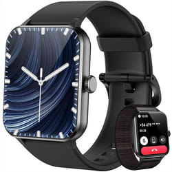 Blackview Montre Connectée Homme Femme100 Modes Sport1.85Assistant Vocal350mAh Smartwatch Bluetooth pour Android/iOS Noir