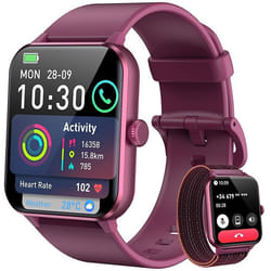 Blackview Montre Connectée Homme Femme100 Modes Sport1.85Assistant Vocal350mAh Smartwatch Bluetooth pour Android/iOS Violet