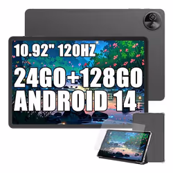 Oscal Pad 90 Tablette Tactile 1092 Android 14 RAM 24Go ROM 128Go/SD 2To 7700mAh 13MP+8MP Dual SIM WiFi 5 Mode PC WPS - Gris