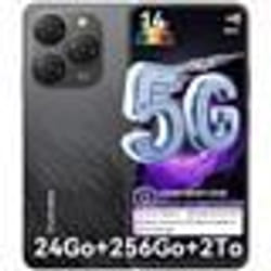 Téléphone Portable 5G Blackview Shark 9 NFC (8+16)Go RAM 256Go ROM Android 14 6.67 50MP 5000mAh Dual SIM - Noir