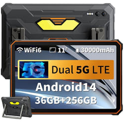 Blackview Active 10 Pro Tablette Tactile 11 90HzAndroid 1450MP+20MP36+256Go/SD 2To30000mAh(55W)PhotoIA 400 lumens- Orange