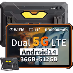 Blackview Active 10 Pro Tablette Tactile 11 90HzAndroid 1450MP+20MP36+512Go/SD 2To30000mAh(55W)PhotoIA 400 lumens- Orange