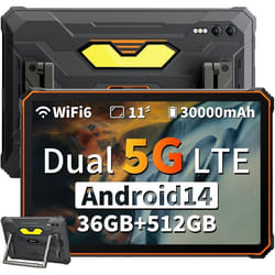 Blackview Active 10 Pro Tablette Tactile 11 90HzAndroid 1450MP+20MP36+512Go/SD 2To30000mAh(55W)PhotoIA 400 lumens- Orange