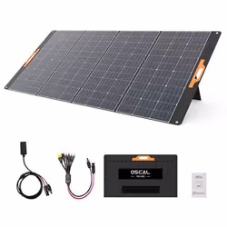 OSCAL PM400 Pro Panneau solaire pliable 400W pour Générateur solaire IP67 étanche Câble de charge MC-4 vers 5 en 1