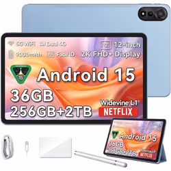 Blackview MEGA2 Tablette Tactile 11.97 Android 15 2.4G+5G Wifi RAM 36 Go ROM 256 Go/SD 2 To 9000mAh Tablette PC Dual Sim - Bl ...