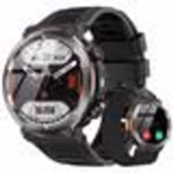 Blackview W50 Pro Montre Connectée Bluetooth 960mAh Anti-chute1.45 Smartwatch avec Lampe de poche à LED - Noir