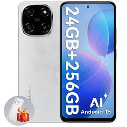 Blackview COLOR 6 Téléphone Portable Débloqué 24Go+256Go/2To 6.67 50MP+13MP 5000mAh Android 15Dual SIM 4GGPS - Blanc