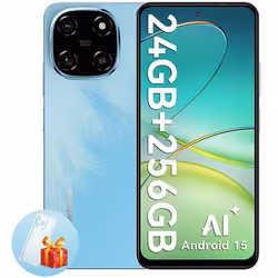 Blackview COLOR 6 Téléphone Portable Débloqué 24Go+256Go/2To 6.67 50MP+13MP 5000mAh Android 15Dual SIM 4GGPS - Bleu