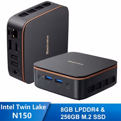 Mini PC Blackview MP20 Intel Twin Lake N150 3.6GHz Max 8 Go 256 Go/SSD 2To Windows 11 Pro Wifi 6 4K UHD Display NETFLIX - Gri ...
