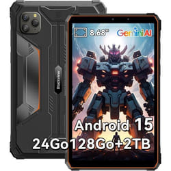 Tablette Blackview Active 5  2025 Nouveau IA Modèles 8.68 90 Hz Android 15 24 Go + 128 Go/SD 2 To 6600 mAh Dual SIM - Orange