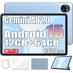 Blackview Tab 20 Wifi Tablette Tactile Google Gemini AI 2.0 10.1 Android 15 2.4G+5G Wifi 12 Go+64 Go-SD 2 To 6600mAh - Bleu