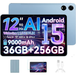 Blackview Tablette MEGA3 121 25K 90Hz Top 3 IA Modèles Android 15 RAM 36 Go ROM 256 Go/SD 2 To 8800mAh(33W) Dual Sim - Bleu