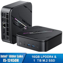 Mini PC Blackview MP100 Pro Intel®Alder Lake I5-12450H 4.4GHz Max 16 Go 1 To/SSD 4ToWindows 11 ProWifi 6 4K UHD 144 Hz - Gris
