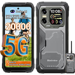 Blackview XPLORE 1 Walkie Talkie 5G Téléphone Portable Incassable 36Go+256Go/2To Android 15 6.78 NFC/AI/Dual SIM - Noir