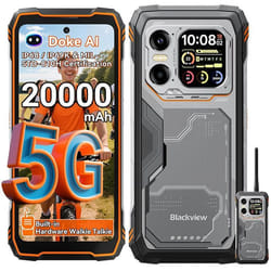 Blackview XPLORE 1 Walkie Talkie 5G Téléphone Portable Incassable 36Go+256Go/2To Android 15 6.78 NFC/AI/Dual SIM - Orange