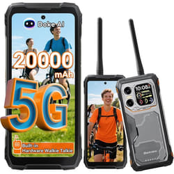 Blackview XPLORE 1 Walkie Talkie 5G Téléphone Portable Incassable 36Go+512Go/2To Android 15 6.78 NFC/AI/Dual SIM - Noir