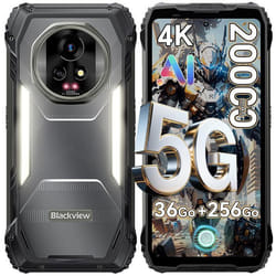 5G Téléphone Portable Incassable Blackview XPLORE 2 20000mAh Smartphone Android 15 6.73 36Go+256Go 50MP NFC Dual SIM GPS - Noir