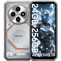 Blackview Fort 2 Téléphone Portable Incassable 6.56 24Go+256Go 5000mAh 16MP AI Caméra Smartphone Android 15 NFC Dual SIM GPS Blanc