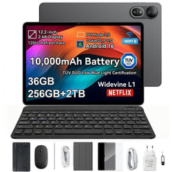 5G Tablette Tactile BLACKVIEW MEGA 12 Tablette 12.2 Pouces Android 1636Go RAM+256Go ROMMediaTek Dimensity 7200IP69Kavec clavier