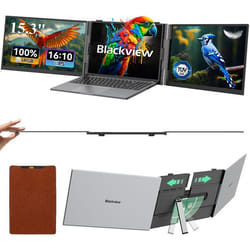 Moniteur Portable Écran BLACKVIEW DCM815.3 100% sRGB 1080P FHDTriple écrancompatible 13-17.3 Mac WindowsChrome- Noir