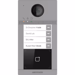 Portier vidéo WiFi IP 4 appartements - Caméra 2 Mpx | Audio bidirectionnel - Ouverture avec carte MF 2 relais - Application m ...