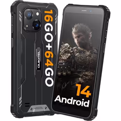 OUKITEL G2 Smartphone Incassable 16Go+64Go/1To TF6300mAh Batterie13MP Caméra6.0 HD+ Telephone de ChantierNoir