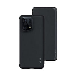 OPPO Find X5 Black Case PU coque de protection pour téléphones portables 16,6 cm (6.55") Folio porte carte Noir